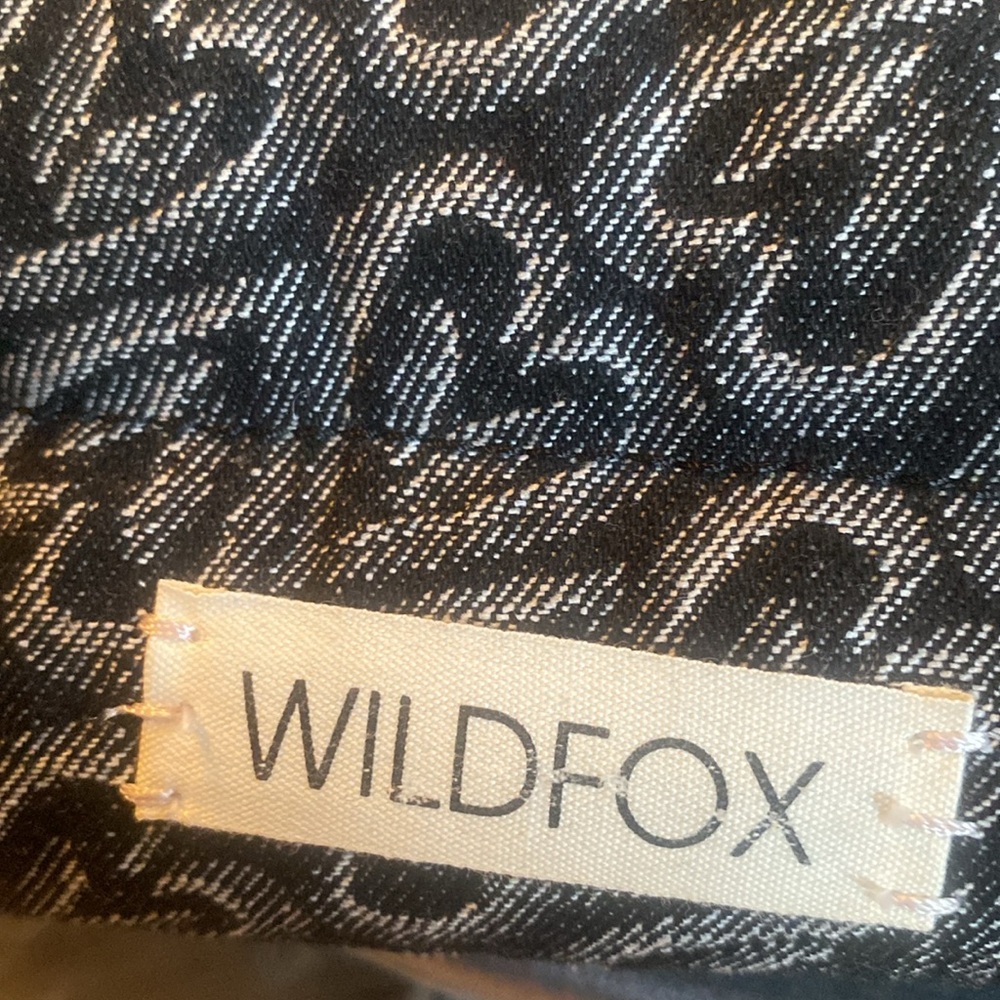 WILDFOX Black denim Heart Pattern Tote Bag! - Picture 7 of 11